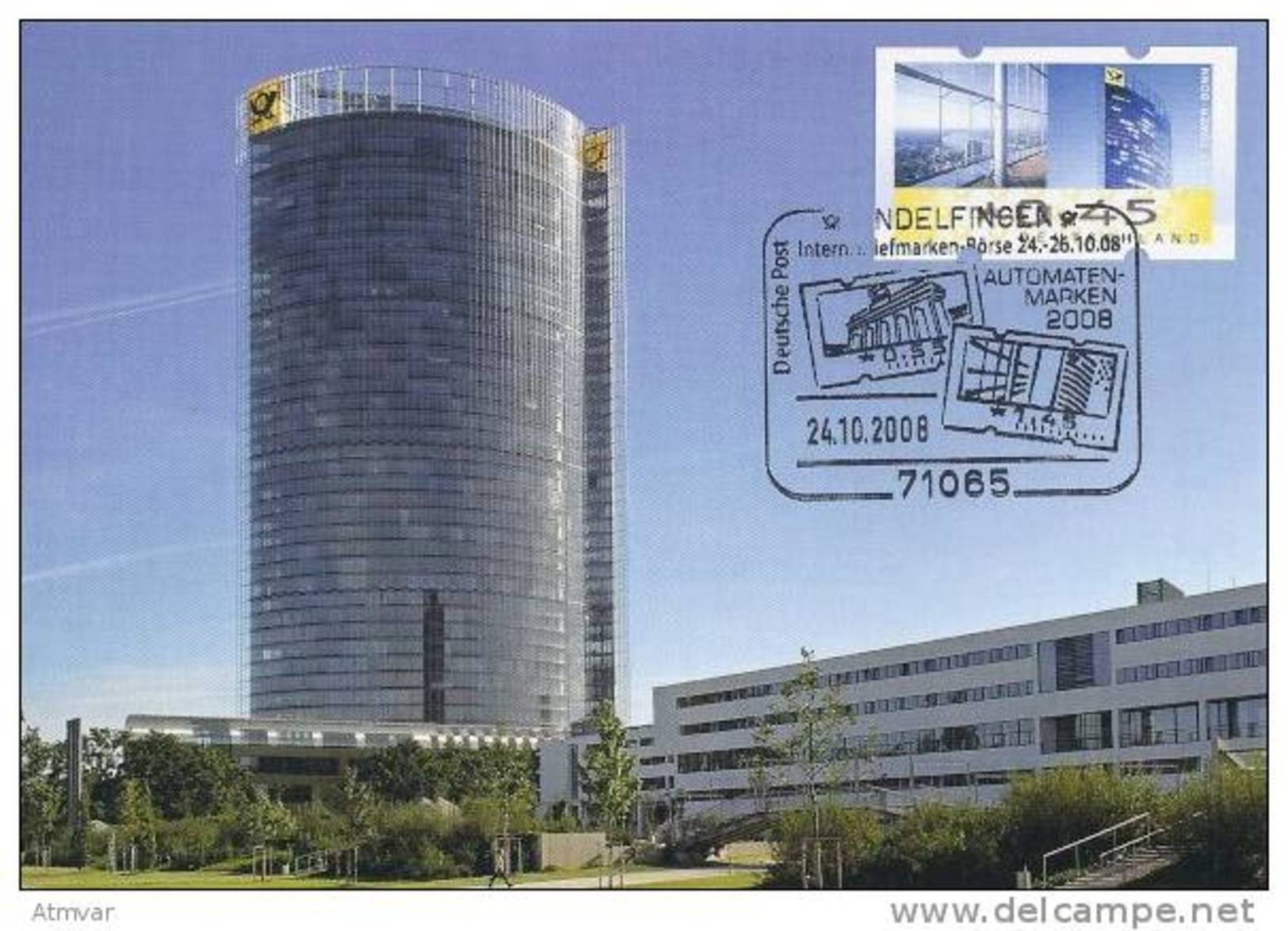 GERMANY / DEUTSCHLAND (2008)  - Maximum Card / Carte Maximum ATM Sielaff - Post Tower - Bonn - Otros & Sin Clasificación