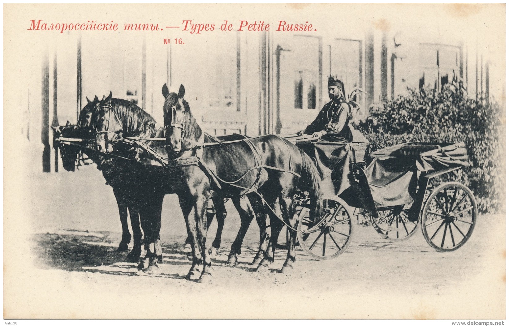 N72 - RUSSIE - Type De Petite Russie - Attelage De Chevaux - N° 16 - Russie