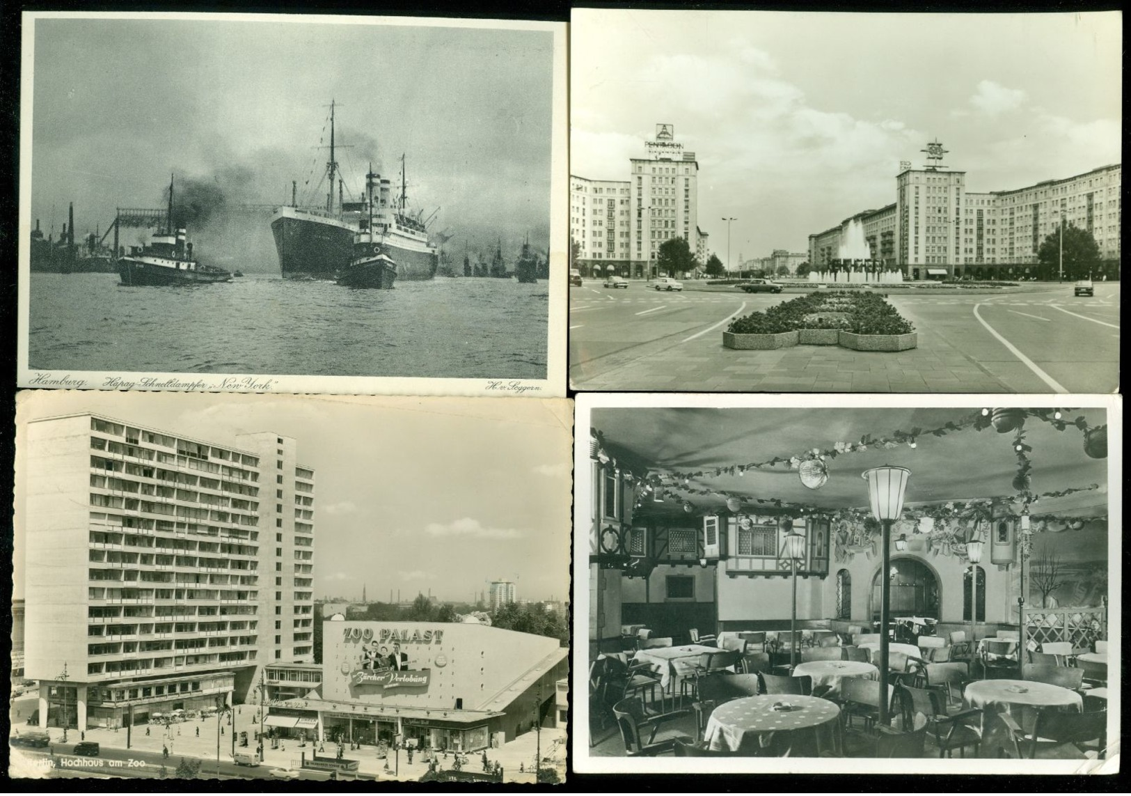 Beau lot de 60 cartes postales semi - modernes grand format noir & blanc d' Allemagne  Mooi lot 60 postk.gr.f. Duitsland