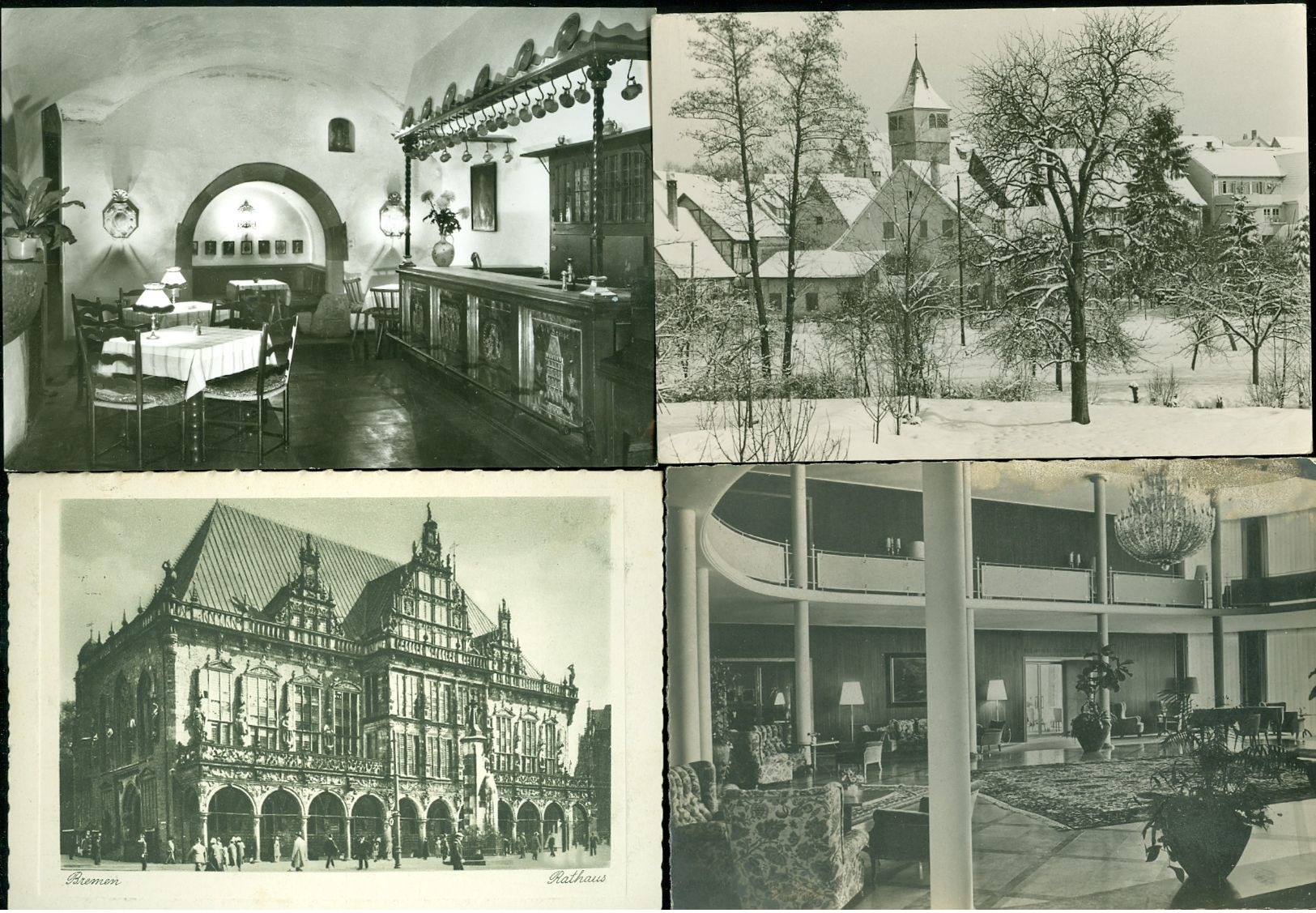 Beau lot de 60 cartes postales semi - modernes grand format noir & blanc d' Allemagne  Mooi lot 60 postk.gr.f. Duitsland