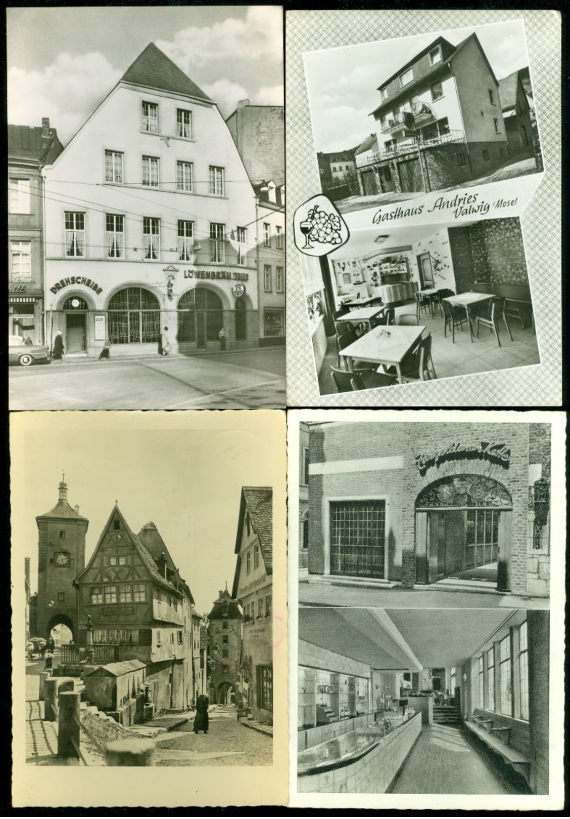 Beau lot de 60 cartes postales semi - modernes grand format noir & blanc d' Allemagne  Mooi lot 60 postk.gr.f. Duitsland