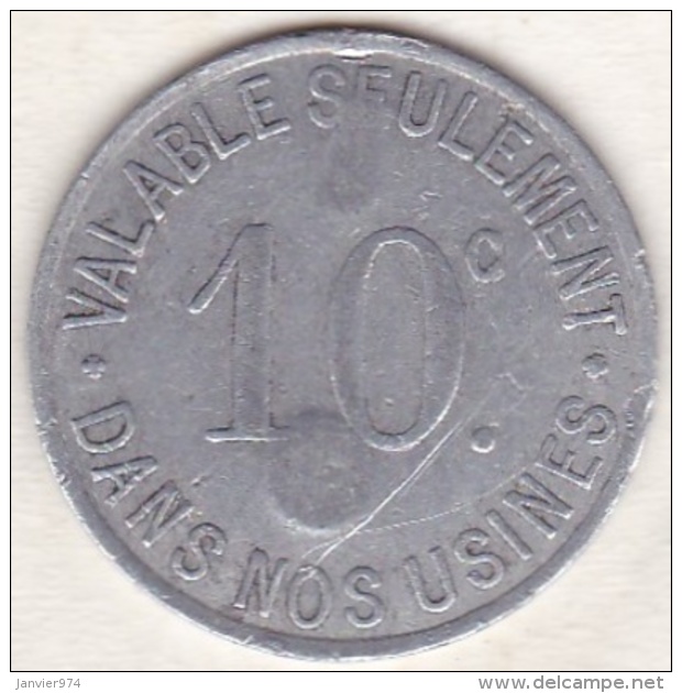 42 - LOIRE. UNIEUX. Etablissements Jacob Holtzer . 10 Centimes - Monetary / Of Necessity