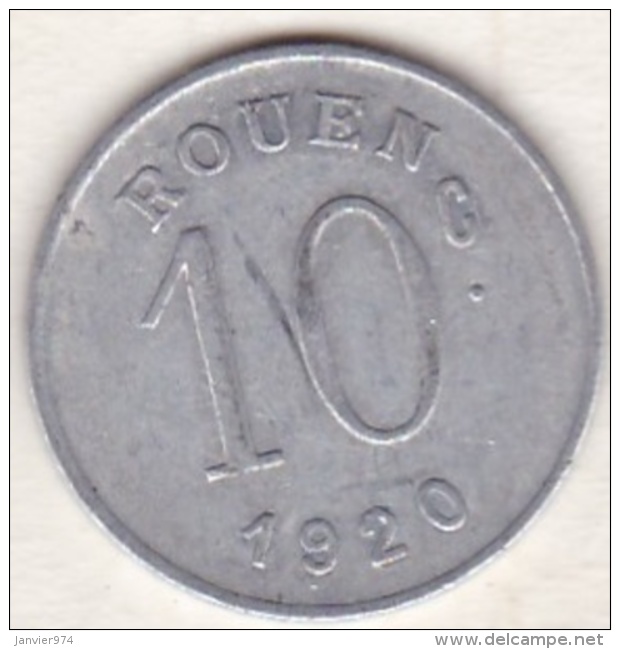 76 . Seine-Maritime. Rouen. Ligue Des Commerçants . 10 Centimes 1920 - Monetary / Of Necessity