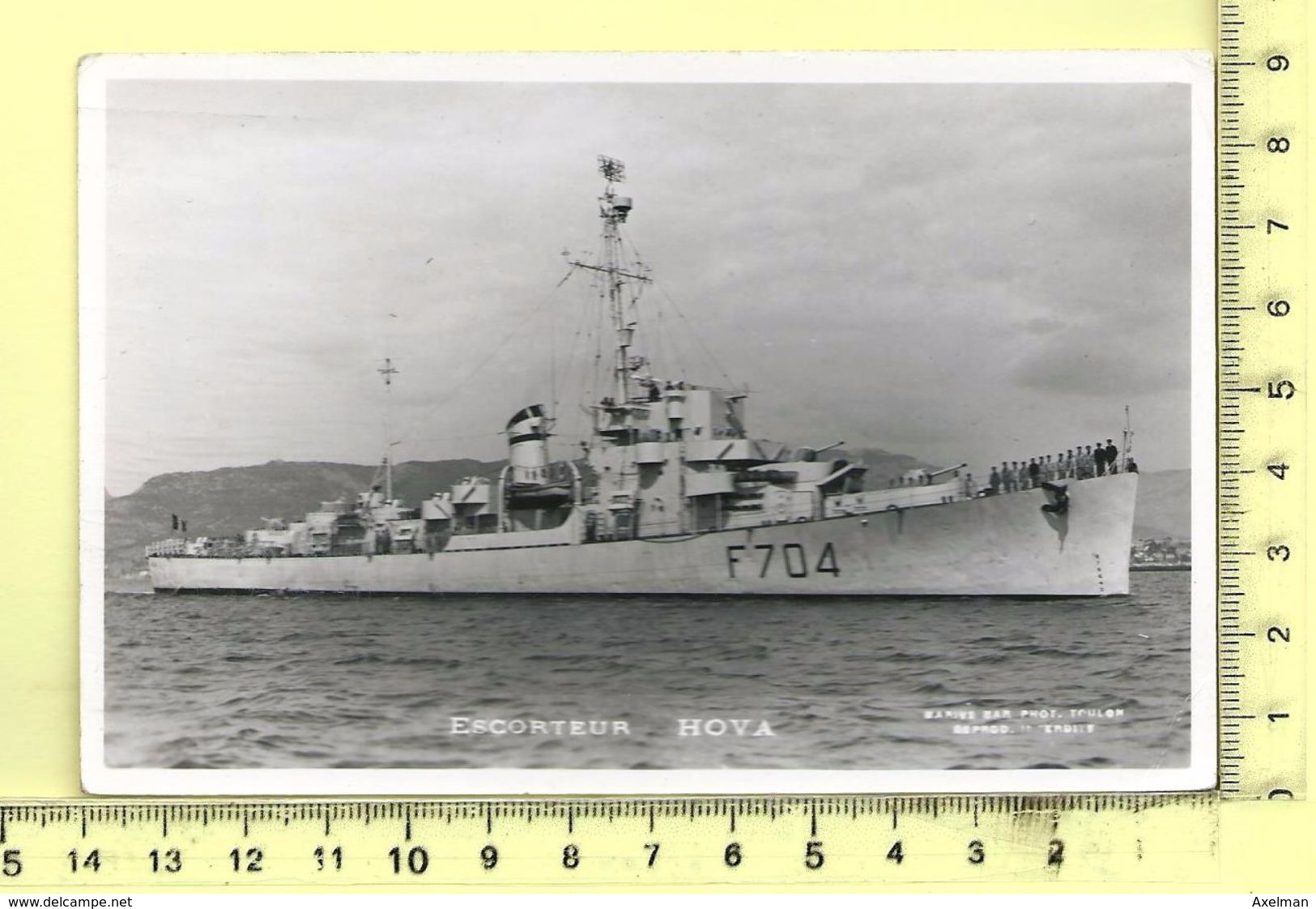 CPM, BATEAU: Escorteur " Hova "  ++ Philatélie Et Tampon Militaria - Warships