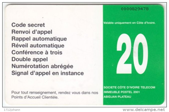 IVORY COAST A-023 Chip Telecom - Used - Ivory Coast