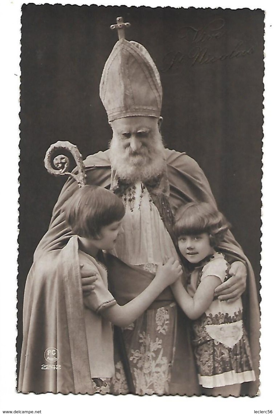 CPA SAINT-NICOLAS Avec Deux Enfants - Saint-Nicolas