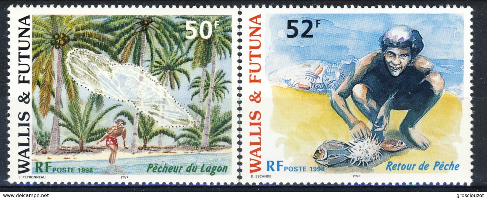 WF 1998 Serie N. 518-519 Pescatori MNH Cat. &euro; 3 - Neufs