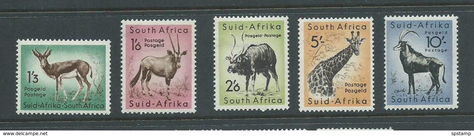 South Africa 1954 Definitives The 5 Highest Values To 10 Shilling Antelope MLH - Unused Stamps