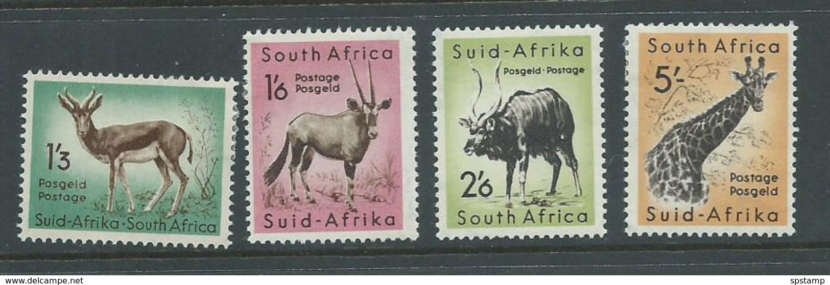 South Africa 1954 Definitives 4 High Values To 5 Shilling Giraffe MLH - Unused Stamps