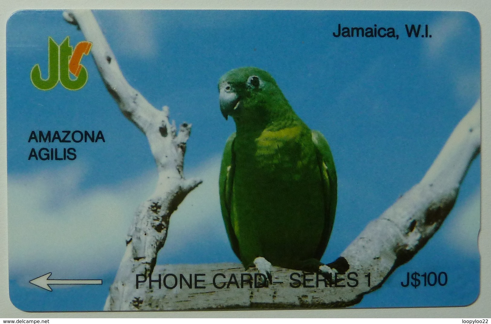 Jamaica - GPT - 1st Issue -  Amazona Agius - 1JAME - $100 - Mint - Jamaica