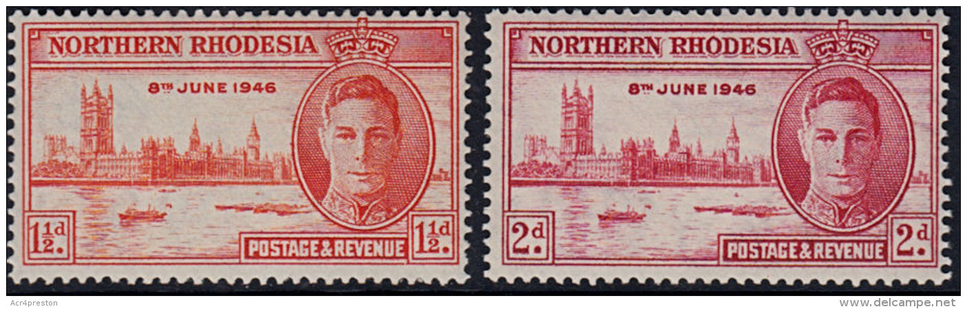 A1126 NORTHERN RHODESIA 1946, SG 46-7  Victory,  MNH - Rhodesia Del Nord (...-1963)