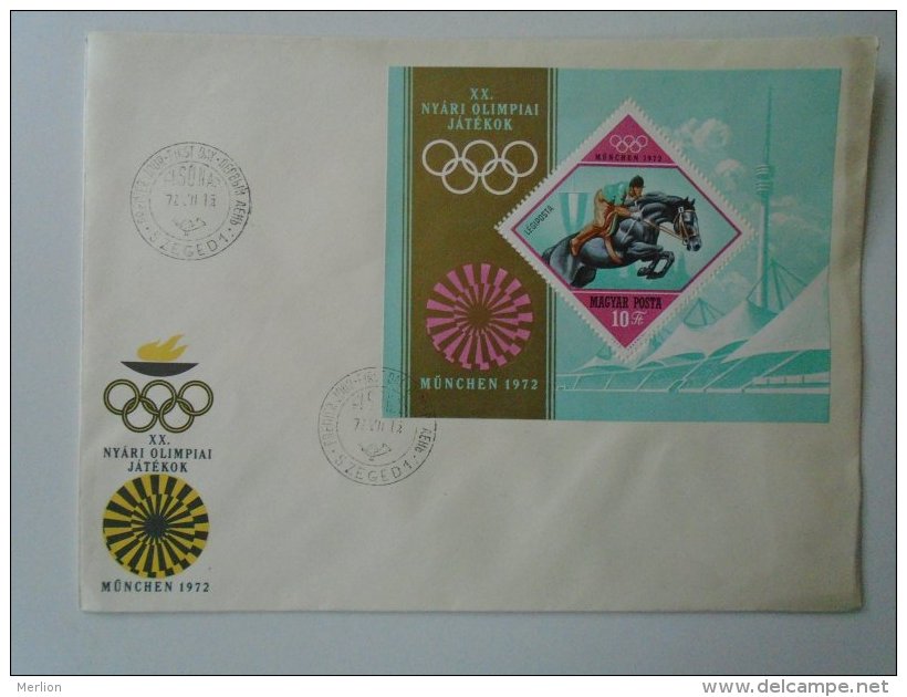 AV502.6  - 4 Pcs Of FDC  Olympic Games MÜNCHEN   Budapest 1972 FDC  Cancel Cover Hungary - Sommer 1972: München