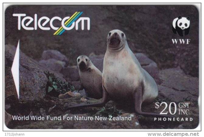 NEW ZEALAND A-703 Magnetic Telecom - Animal, Seal - 141DO - Used - New Zealand