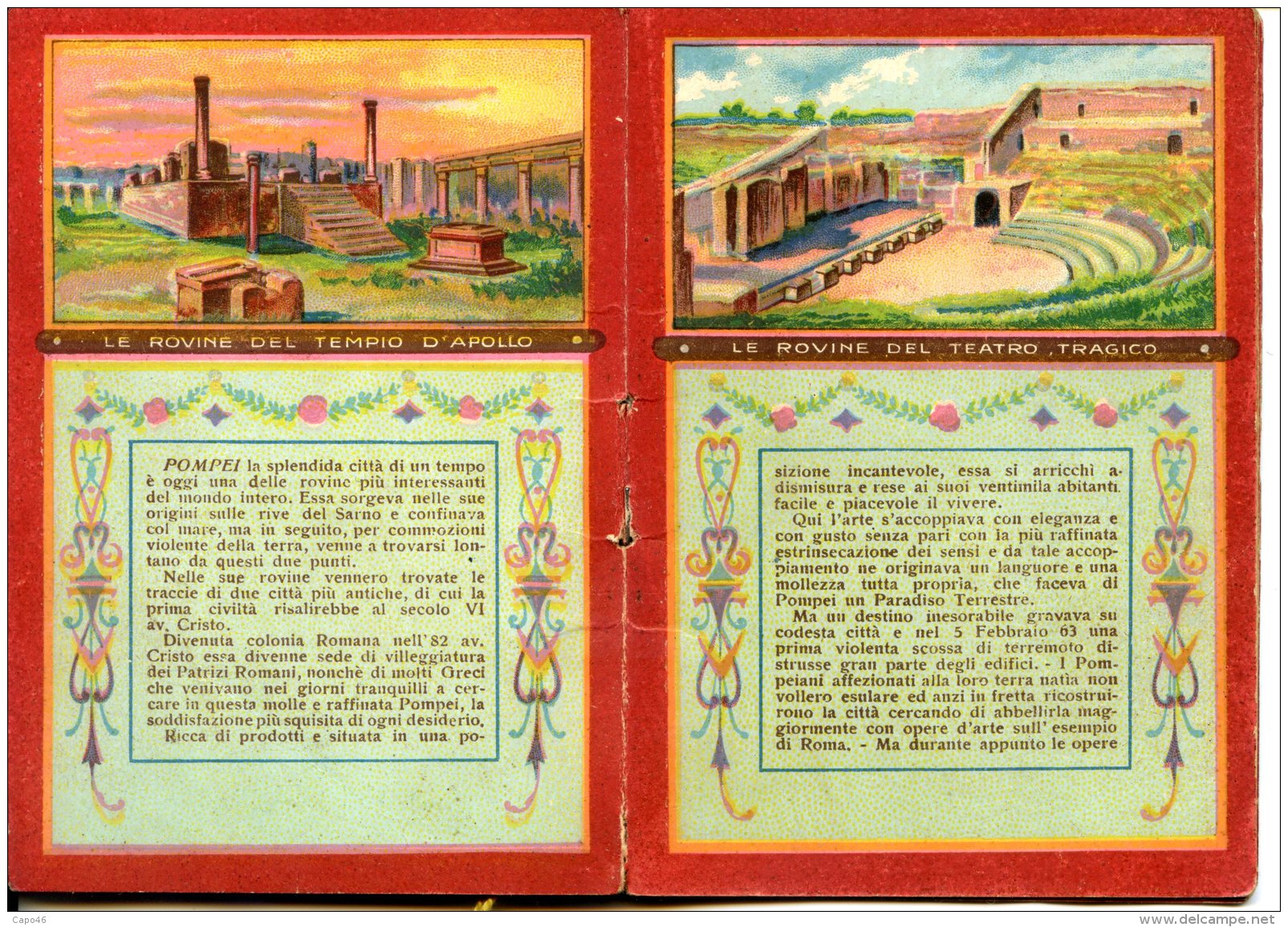 CALENDARIETTO 1911 - "POMPEI" - (SENZA PUBBLICITA&acute;) - Kleinformat : 1901-20