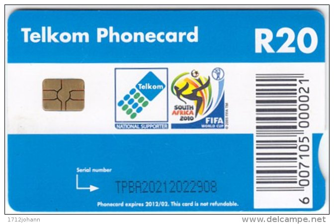 SOUTH AFRICA A-522 Chip Telkom - Event, Sport, Soccer, World Cup 2010 - Used - Suráfrica