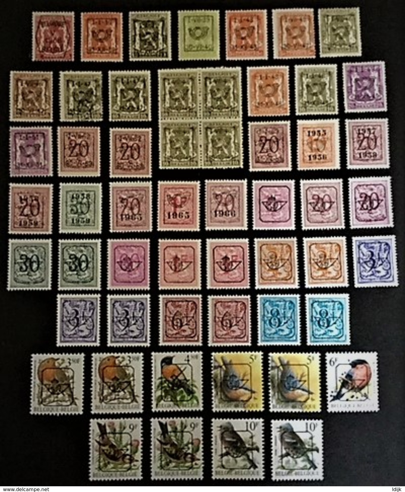 1938-2000 PREO's ( 55x ) Uit Verschillende Jaren Met Diverse Papiersoorten - Autres & Non Classés