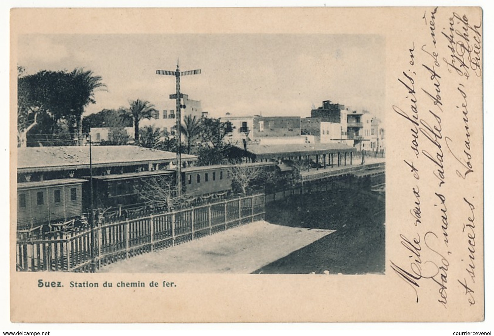 CPA - EGYPTE - SUEZ - Station Du Chemin De Fer - Suez