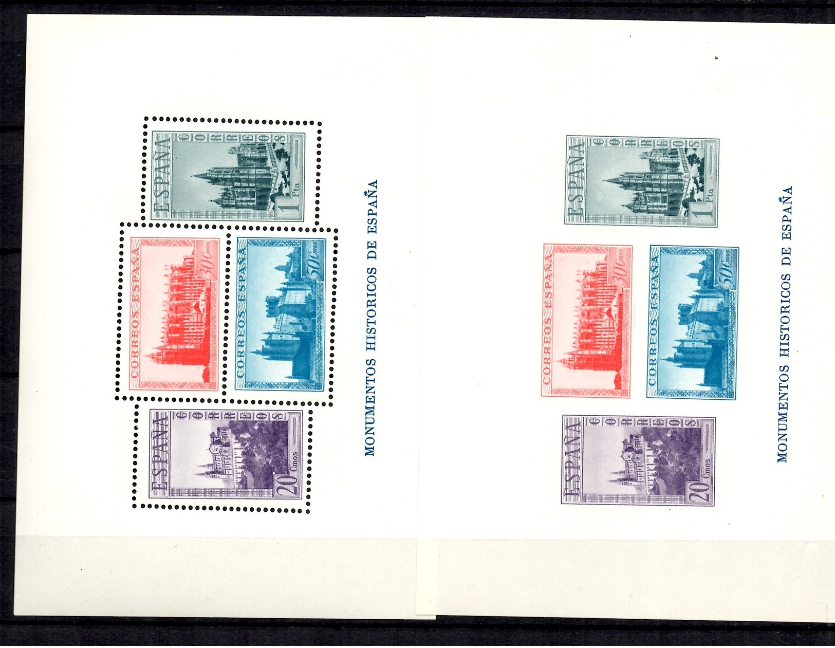 Espagne Blocs-feuillets YT N° 5 Dentelé Et Non Dentelé Neufs ** MNH. TB. A Saisir! - Blocks & Kleinbögen