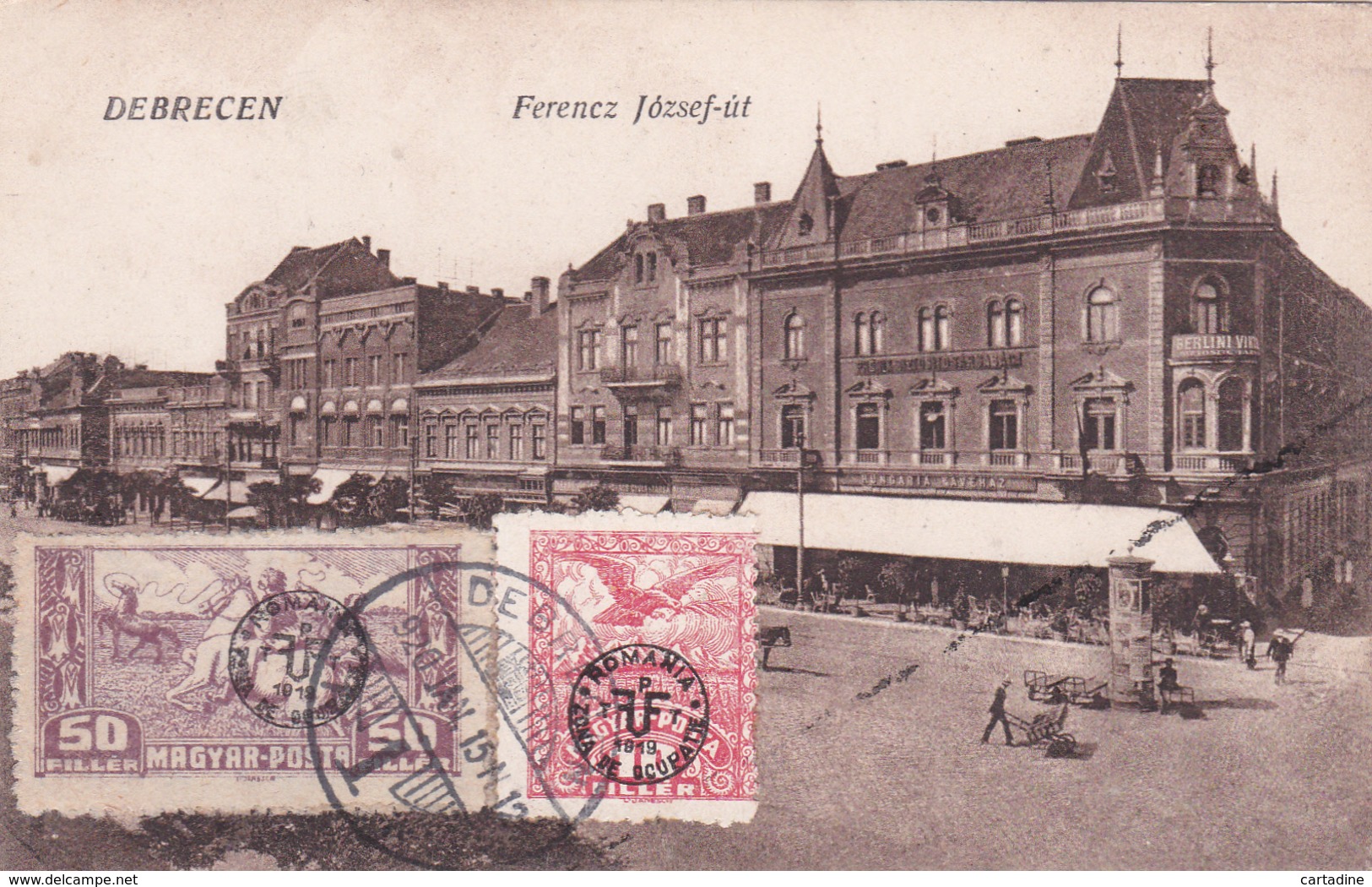 Hongrie / Magyar - Debrecen -  Ferencz  József-út 1915 - + Cachet Roumanie (Romania 1919!!) - Ungarn