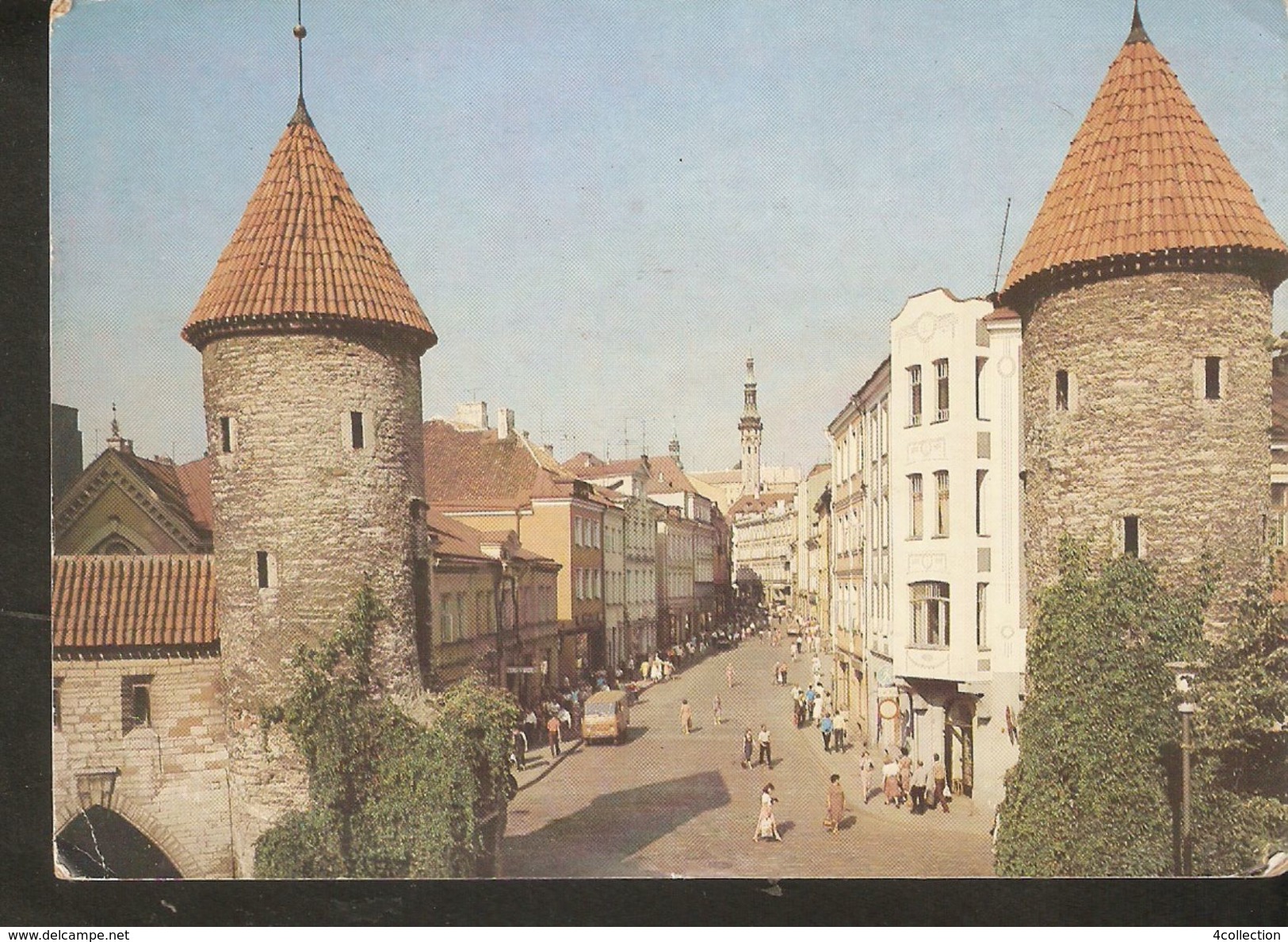 K2. Estonia USSR Soviet Unposted Postcard Tallinn A View Of The Viru Street Tower - Estonia