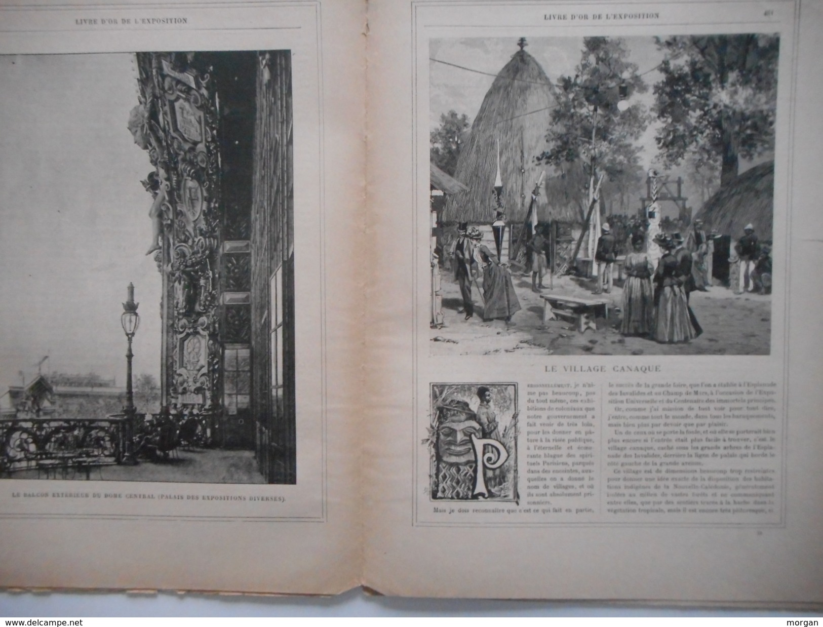 EXPOSITION UNIVERSELLE DE PARIS DE 1889, LOT de 5 N° DU LIVRE D'OR DE L'EXPO, TOUR EIFFEL, GRAVURES, N° 30.32.33.34.35