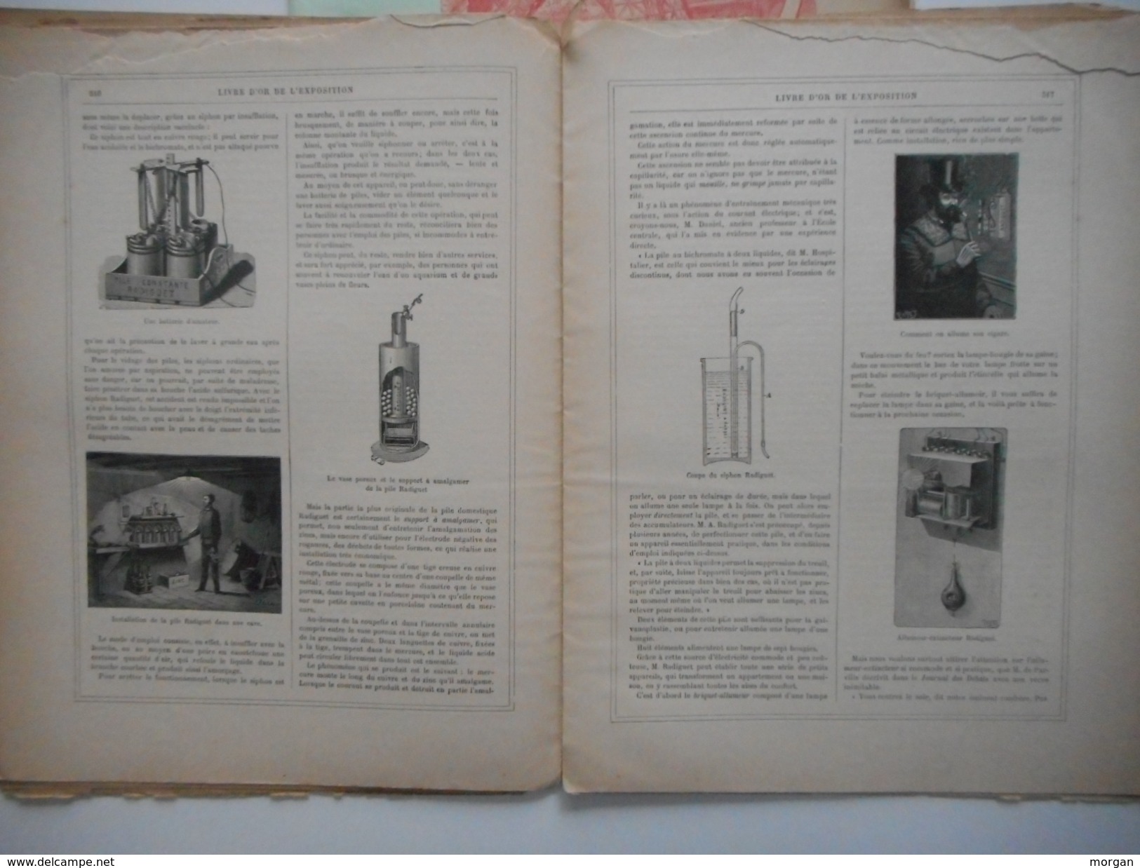 EXPOSITION UNIVERSELLE DE PARIS DE 1889, LOT de 5 N° DU LIVRE D'OR DE L'EXPO, TOUR EIFFEL, GRAVURES, N° 30.32.33.34.35