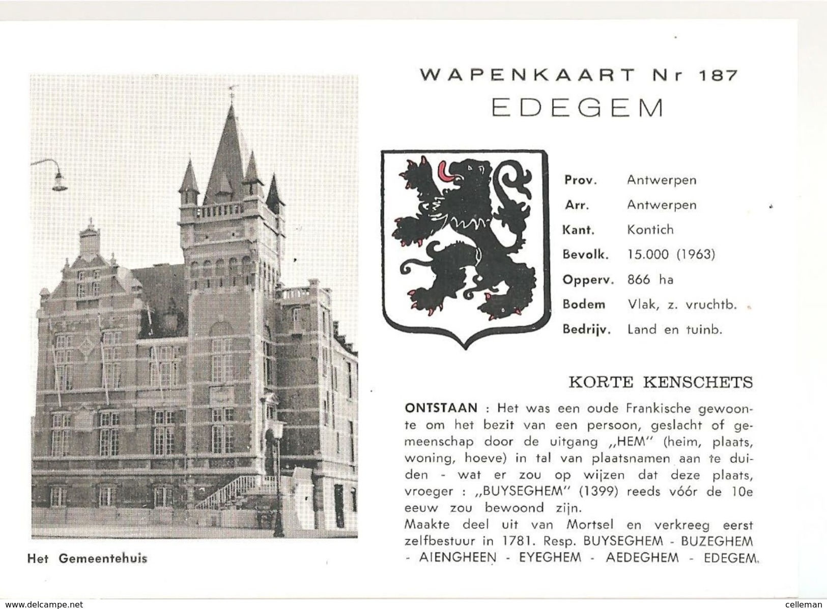 Edegem Wapenkaart (e816) - Edegem