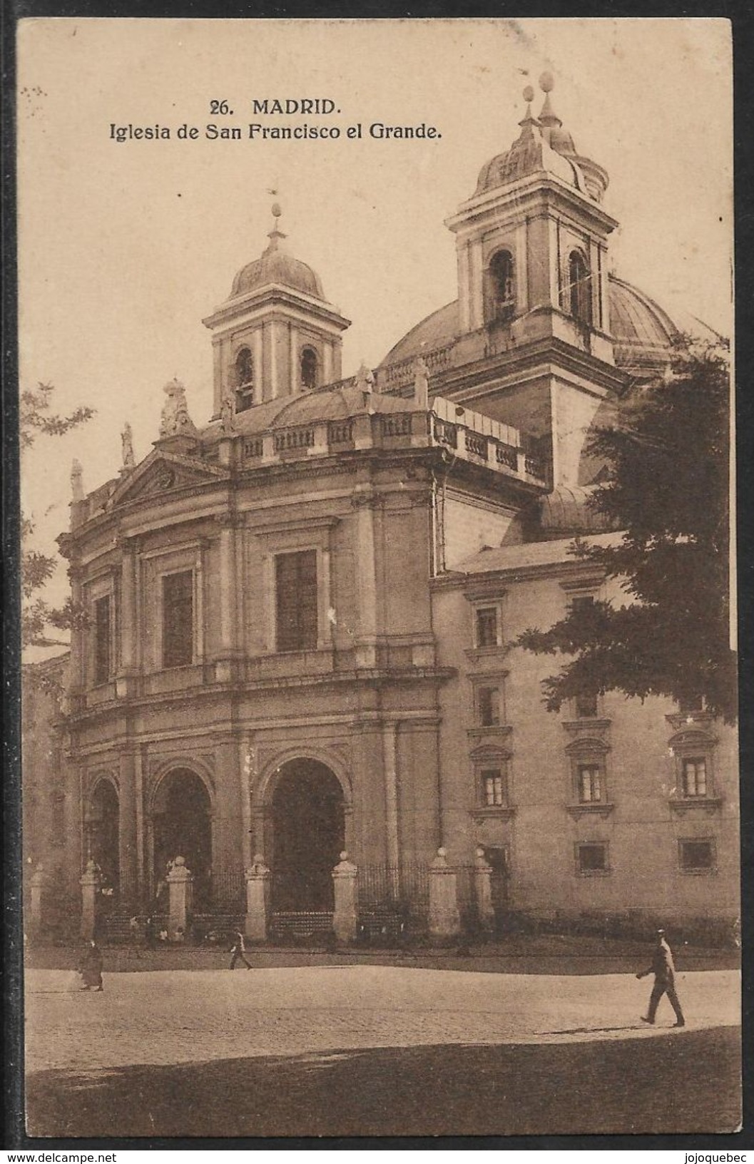 Carte Postale Anciennes De Madrid, VINTAGE POSTCARD OF MADRID SPAIN, IGLESIA DE SAN FRANCISCO EL GRANDE - Madrid