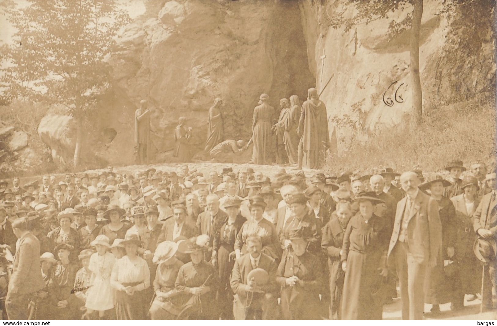 Carte Photo Procession Fête Religieuse Lourdes ? - Autres & Non Classés