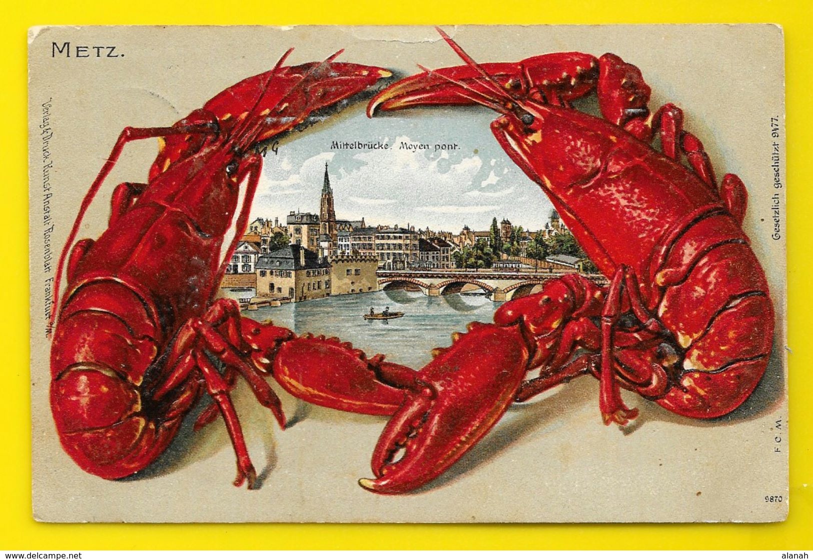 METZ Rare Mittelbrücke Homards () Moselle (57) - Metz