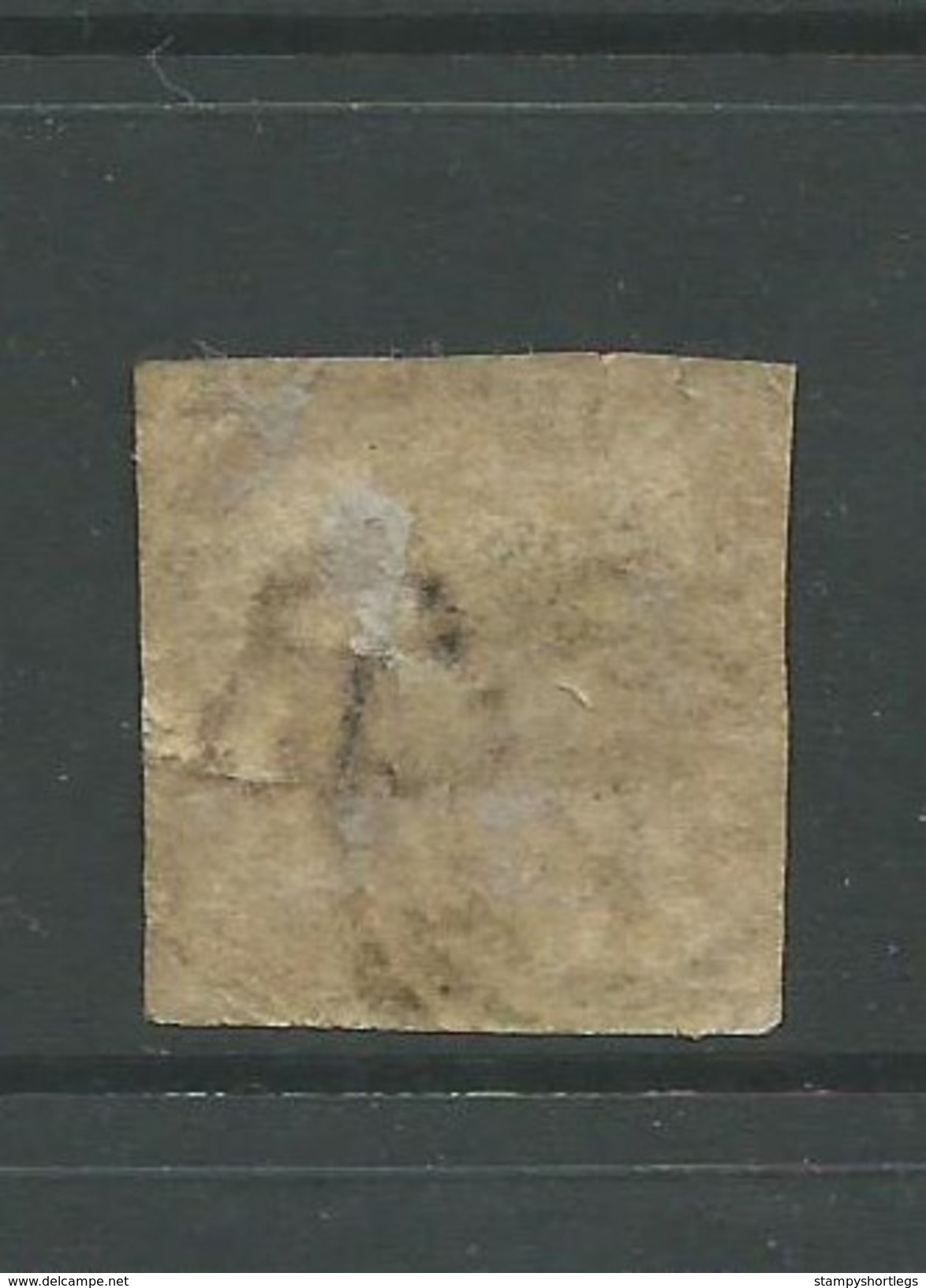 Denmark 1858 4s Brown .  (torn) - Gebruikt