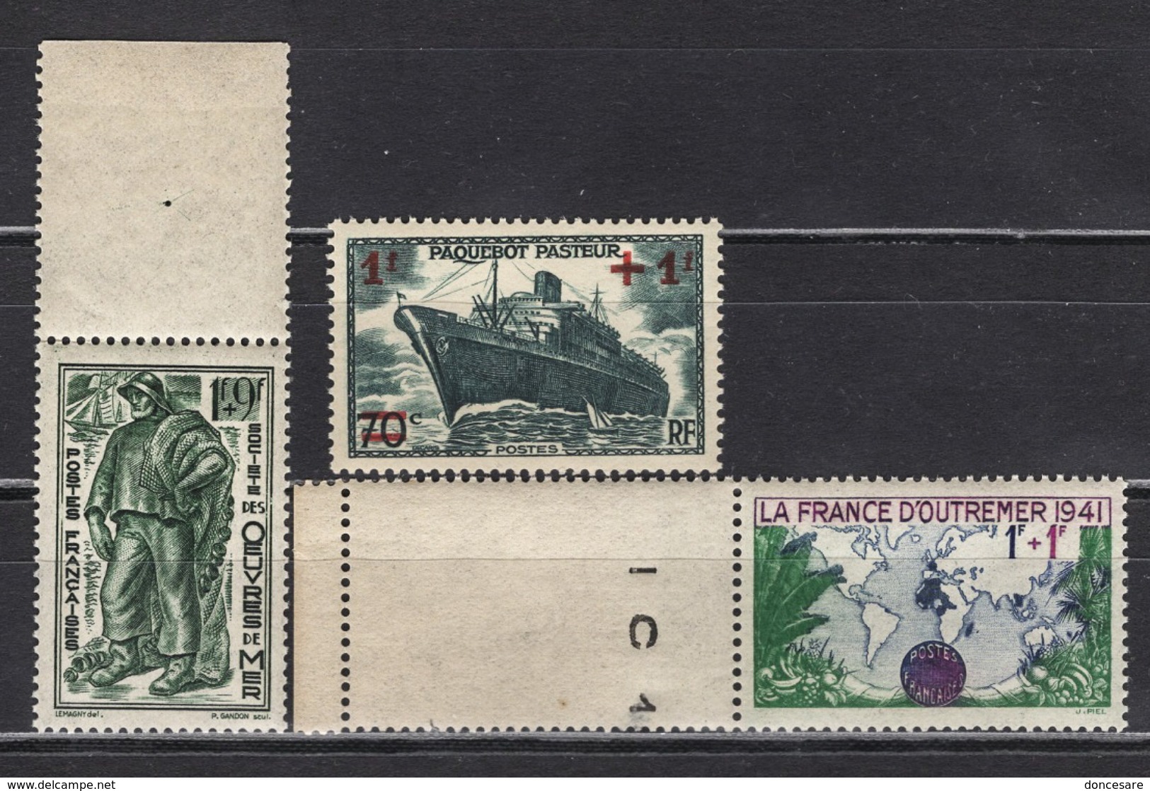 FRANCE 1941 - Y.T. N° 502 / 503 / 504  - 3 TP NEUFS**  /W424 - Unused Stamps