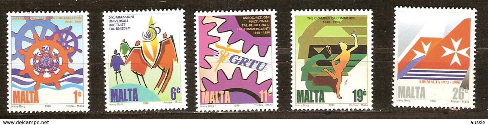 Malta Malte 1998  Yvertn° 1024-1028 *** MNH Cote 4,50 Euro - Malte