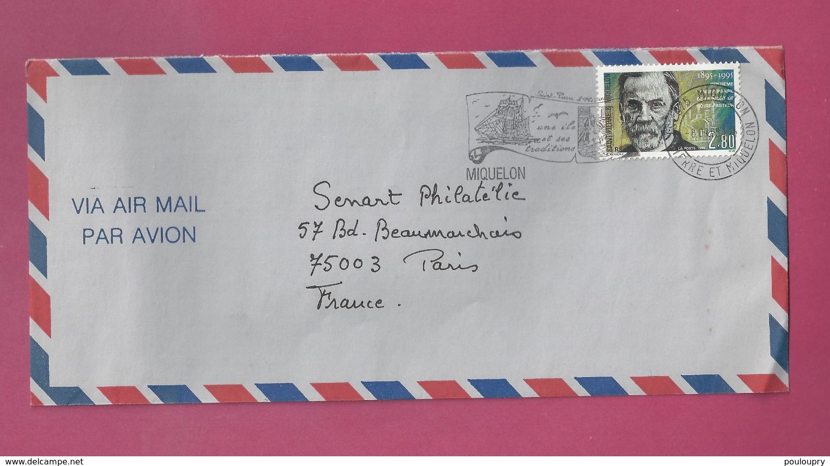 Lettre De Saint Pierre Et Miquelon Pour La France De 1995 - YT N° 609 - Psateur - Briefe U. Dokumente