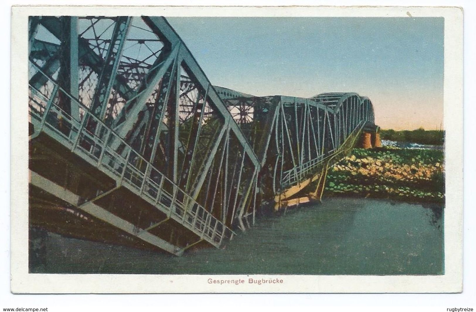 2930 Pont Bridge Brest Litovsk Gesprengle Bugbrucke 1917 WW1 Bombardement War Guerre - Belarus