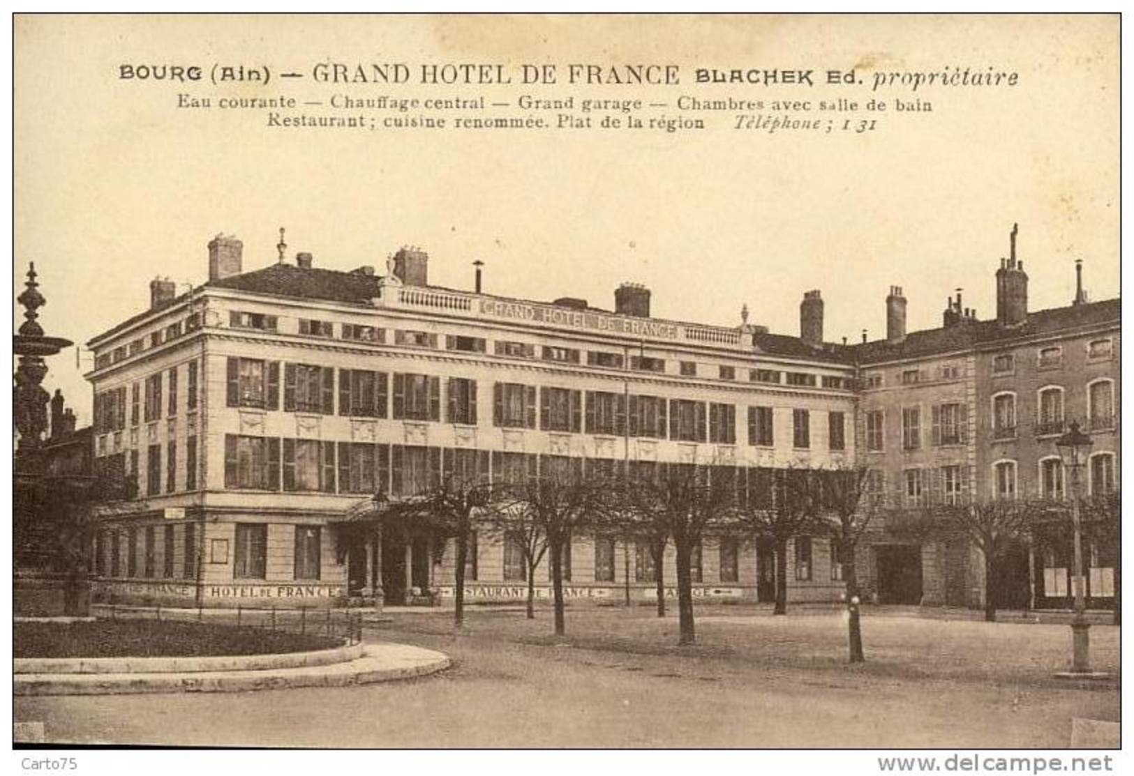 Hotels Restaurants - Grand Hotel De France - Bourg - Hotels & Restaurants