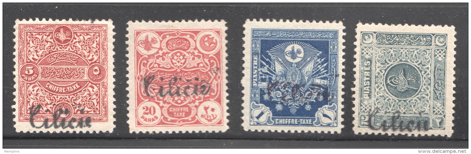 191  Timbre Taxe Turcs  Surcharge Cursive  CILICIE   Taxe  9-12 * - Unused Stamps