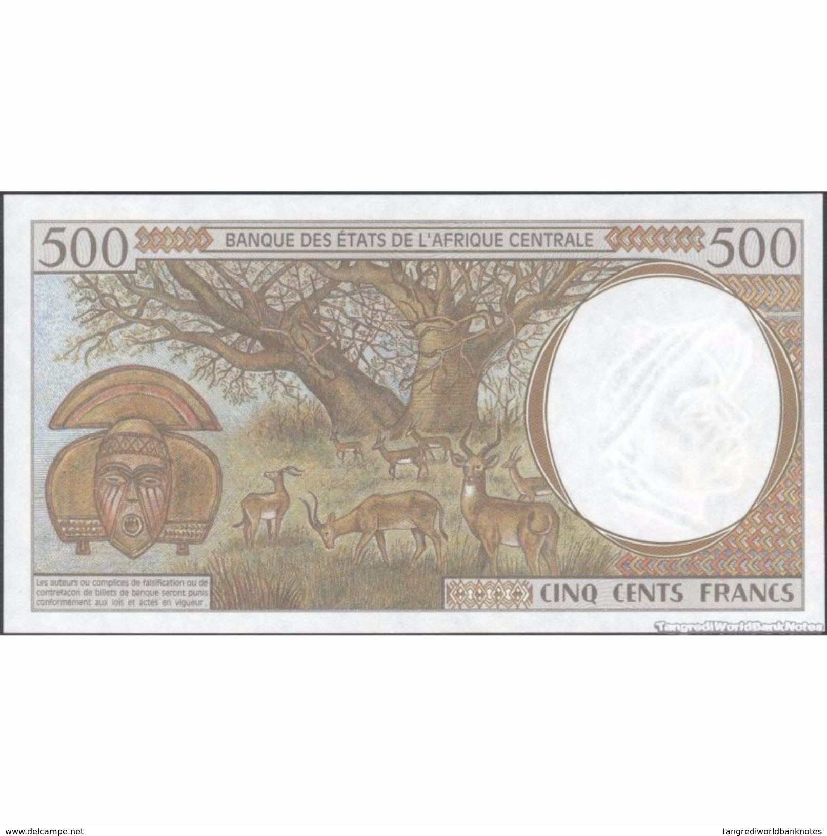 TWN - CONGO (C.A.S.) 101Cg - 500 Francs 2000 UNC - Centraal-Afrikaanse Staten
