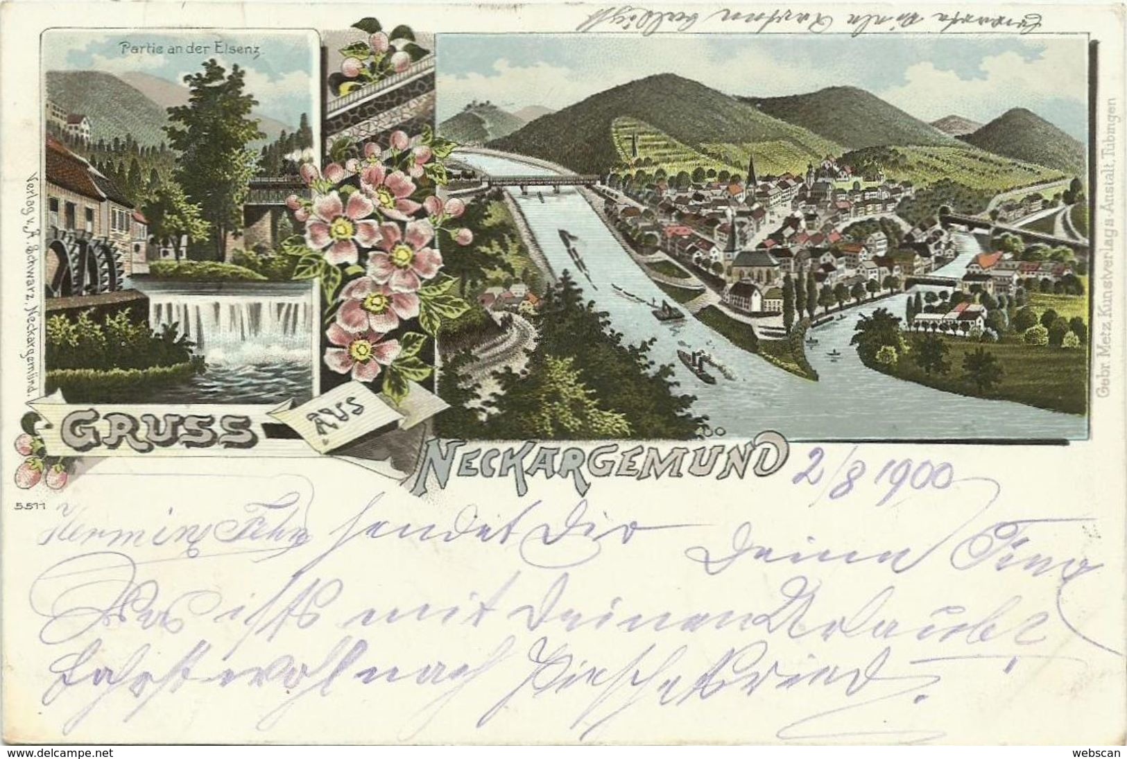 AK Neckargemünd Gruss Aus Mehrbild Farblitho 1900 #02 - Neckargemuend