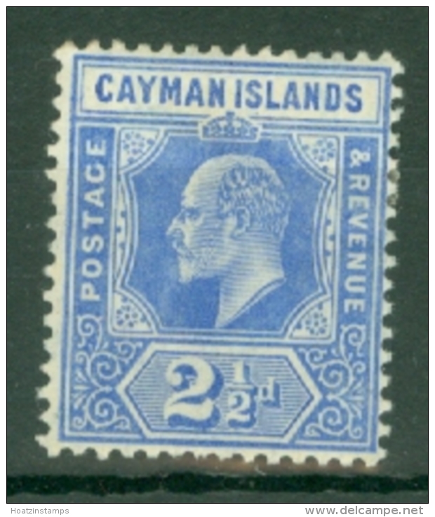 Cayman Islands: 1907/09   Edward   SG27   2&frac12;d   MH - Cayman Islands