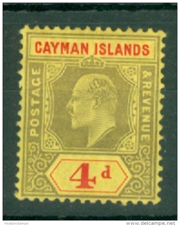 Cayman Islands: 1907/09   Edward   SG29   4d   MH - Cayman Islands