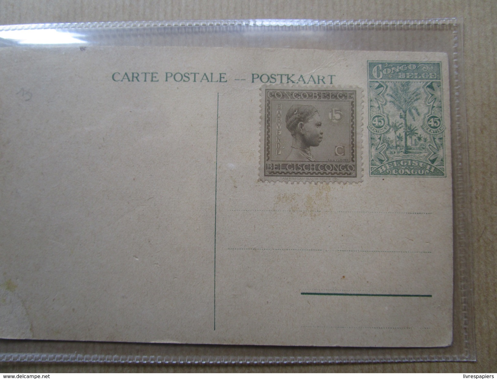 Congo Belge Mines D'etain Katanga  Timbre + Entier Postal Voir Photos - Belgian Congo