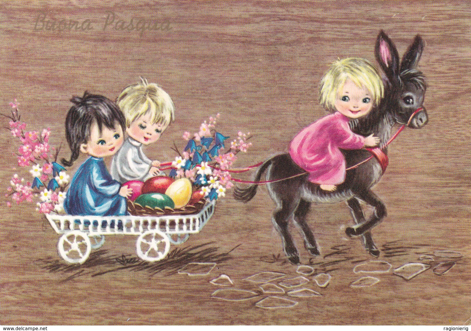 FESTE - Buona Pasqua - Happy Easter - Feliz Pascua - Joyeuses Pâques - Frohe Ostern - Asinello E Bambini - Donkey - Pasqua
