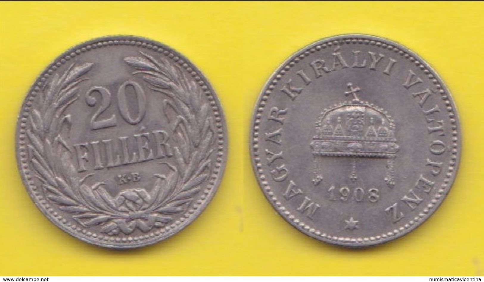 20 Filler 1908 Hungary Ungheria - Ungheria