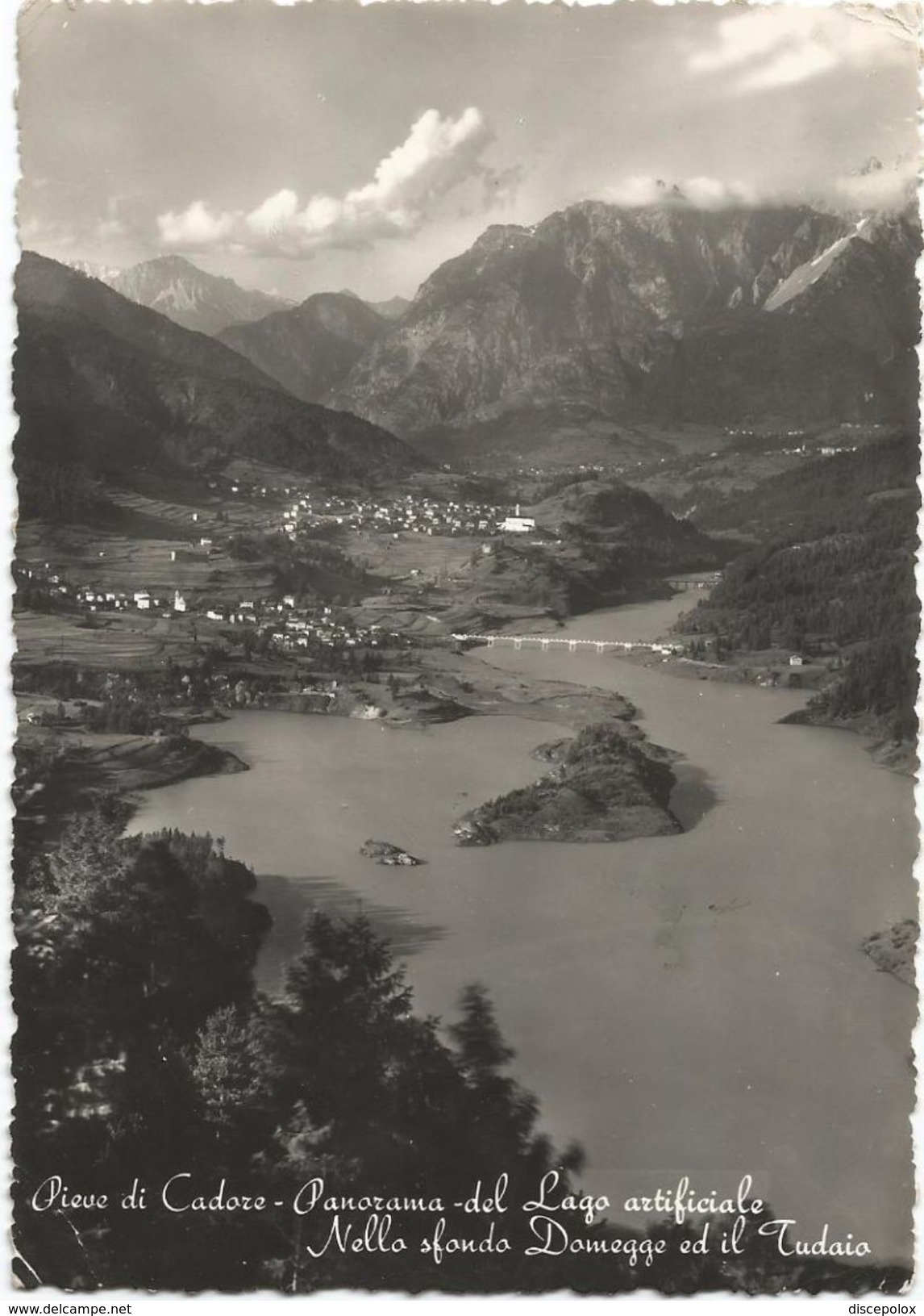 X899 Lago Di Pieve Di Cadore (Belluno) - Panorama Con Damegge Ad Il Monte Tudaio / Viaggiata - Altri & Non Classificati