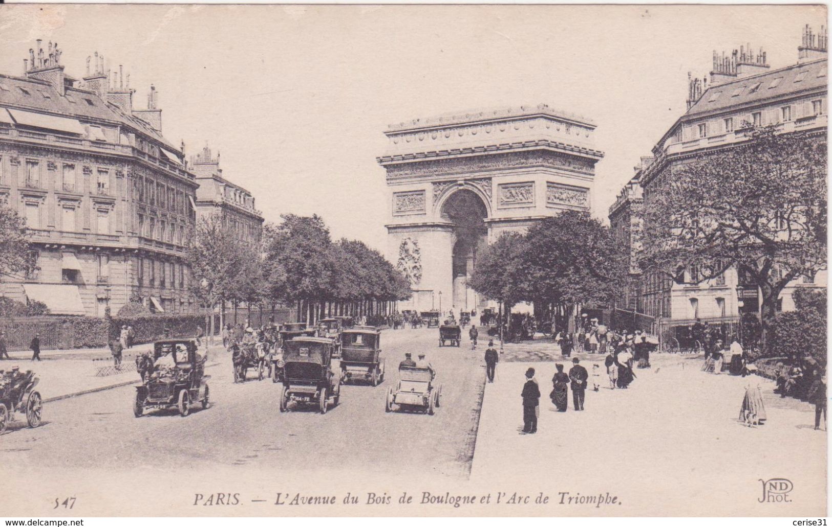 CPA -  547. PARIS - L'avenue Du Bois De Boulogne, Et L'arc De Triomphe - Multi-vues, Vues Panoramiques