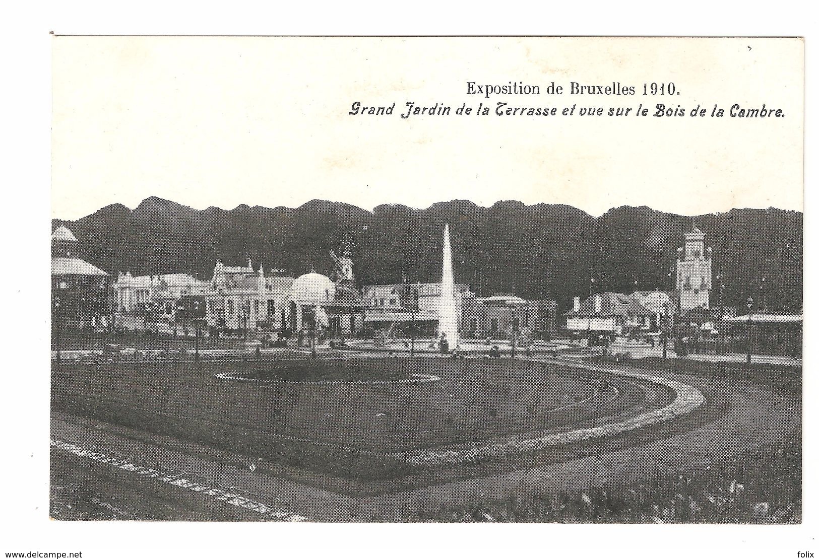 Brussel - Exposition De Bruxelles 1910 - Grand Jardin De La Terrasse Et Vue Sur Le Bois De La Cambre - Ed Chocolat Hardy - Expositions Universelles