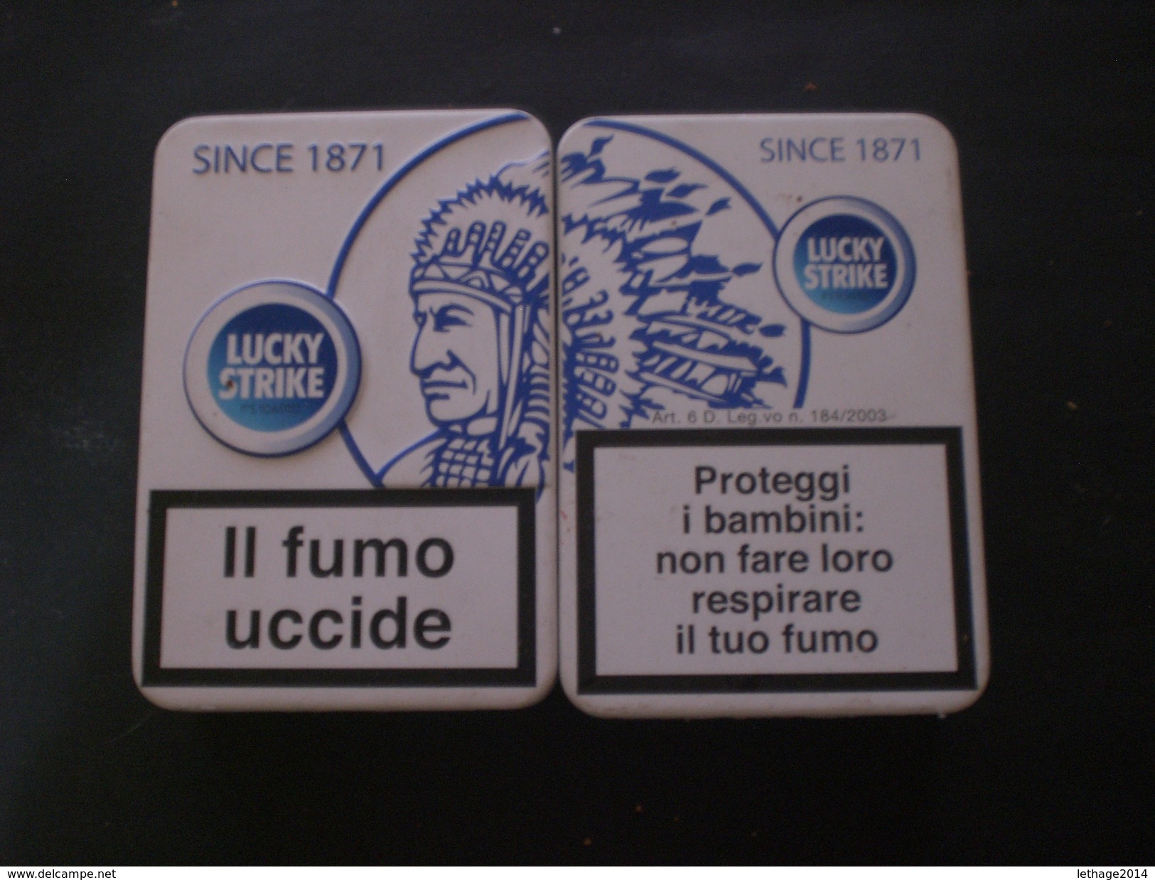 2 BOX CIGARETTE SIGARETTE LUCKY STRIKE DA COLLEZIONE EDIZIONE LIMITATA RARO !! METALLICI COPERTURA GOMMATA - Empty Cigarettes Boxes