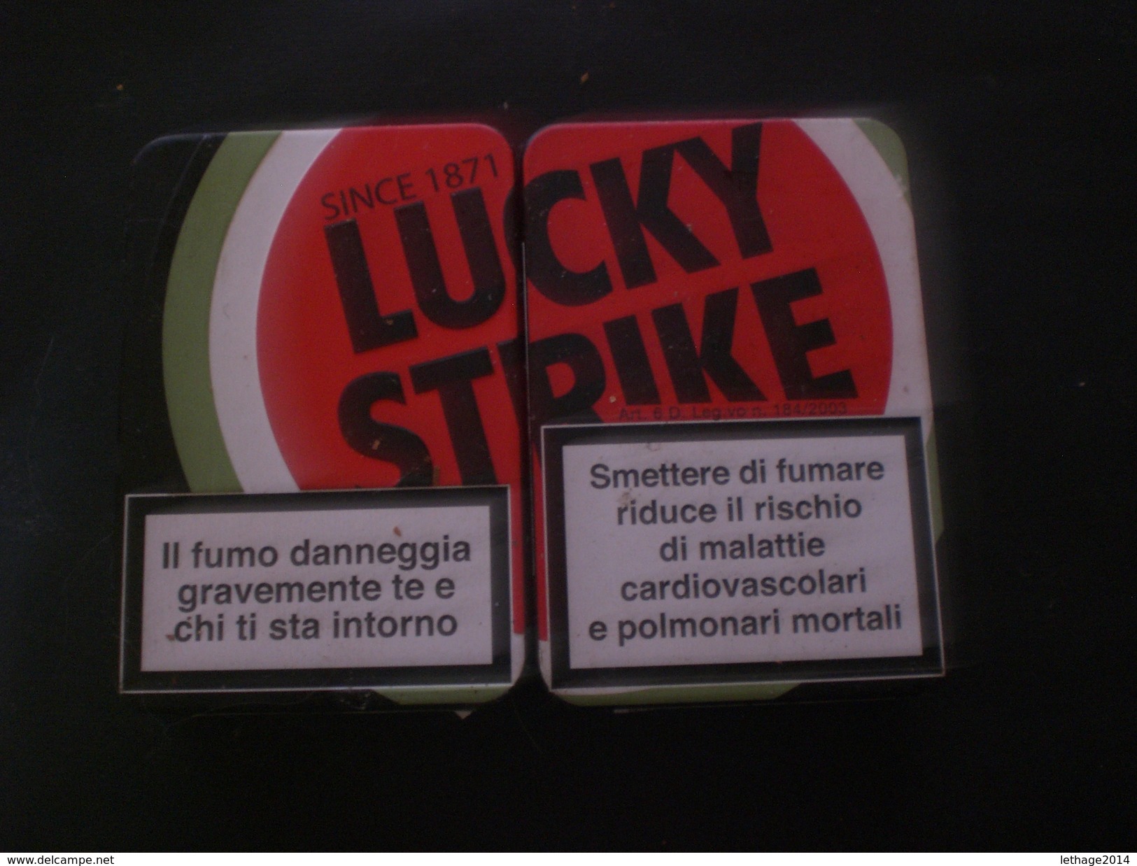 2 BOX CIGARETTE SIGARETTE LUCKY STRIKE DA COLLEZIONE EDIZIONE LIMITATA RARO !! METALLICI COPERTURA GOMMATA - Empty Cigarettes Boxes