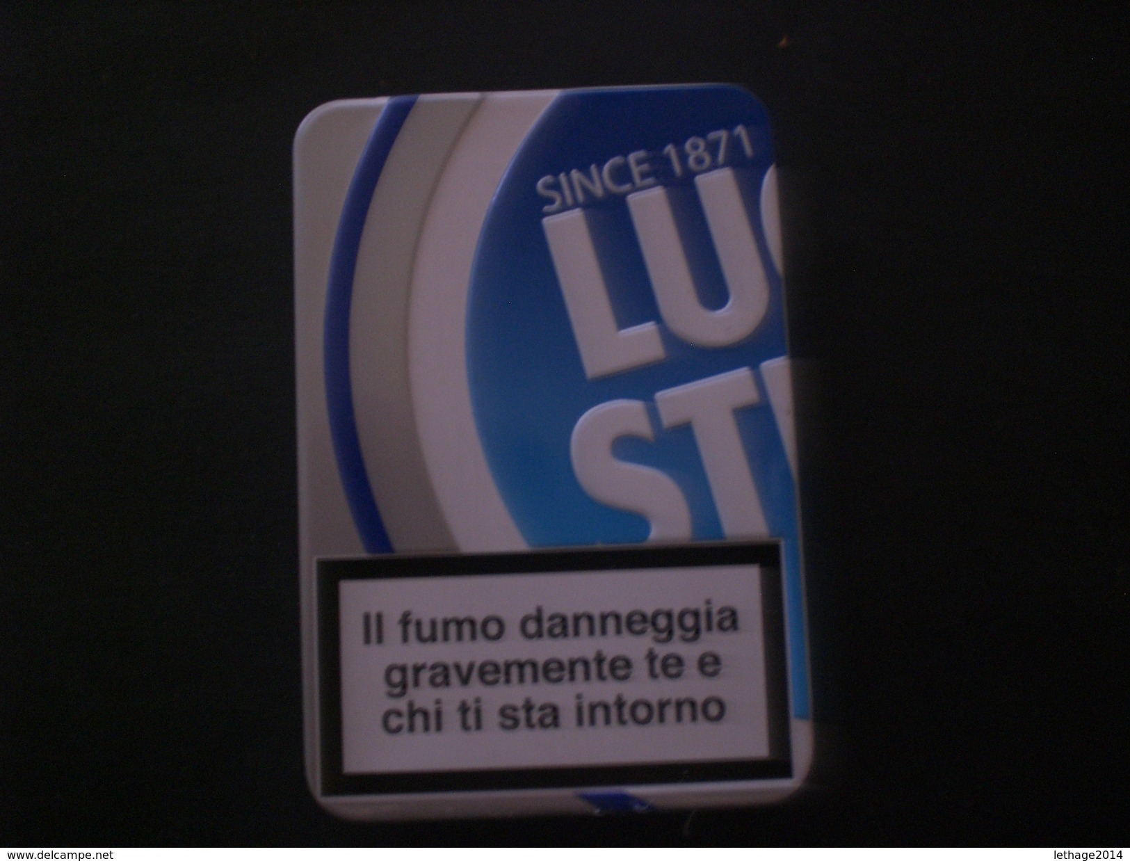BOX CIGARETTE SIGARETTE LUCKY STRIKE DA COLLEZIONE EDIZIONE LIMITATA RARO !! METALLICO COPERTURA GOMMATA - Estuches Para Cigarrillos (vacios)